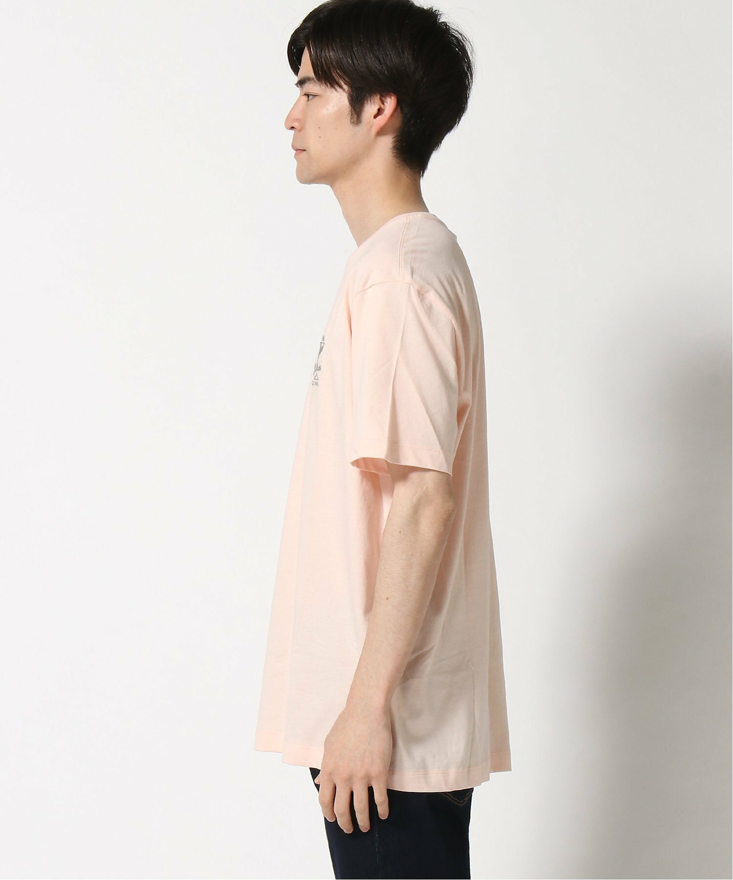 (M)ワンポイント刺繍デザイン半袖Tシャツ・カットソー